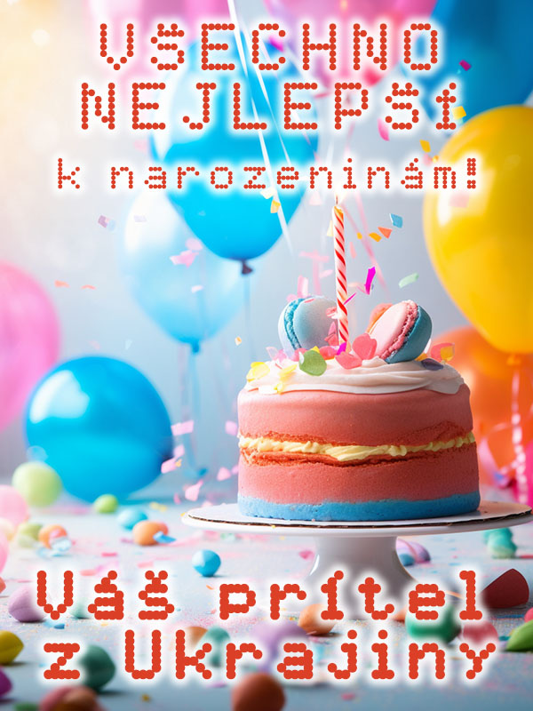 Привітання з днем народження чеською від українця