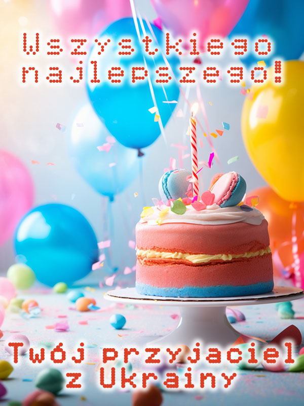 Привітання з днем народження польською від українця