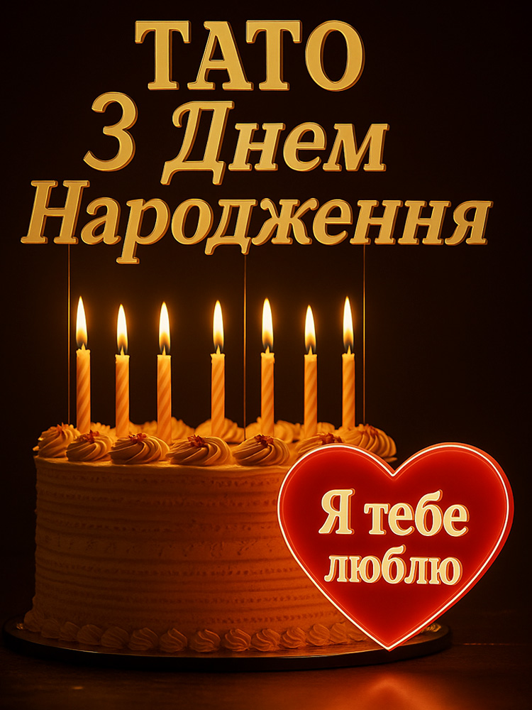 привітання з любов'ю тату з днем народження