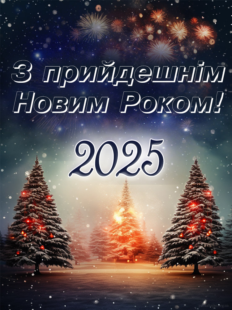 З прийдешнім Новим Роком гарна картинка 2025