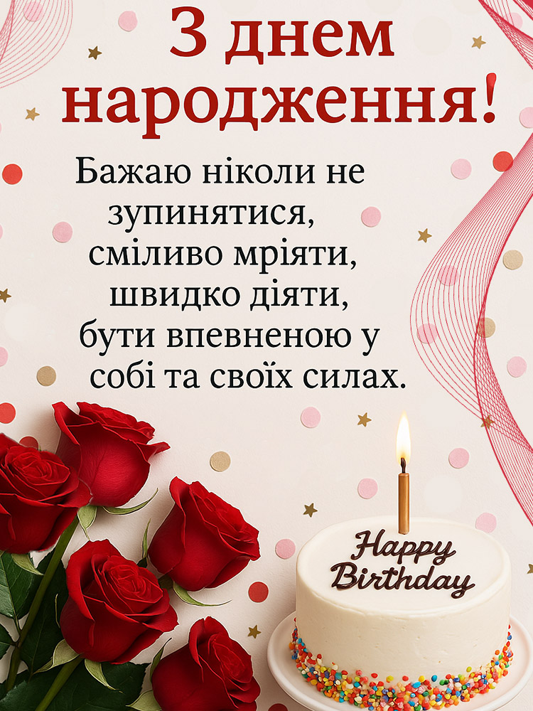 Рози з днем народження жінці