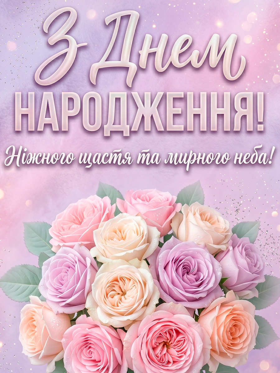 жіночого щастя та мирного неба вітання на день народження