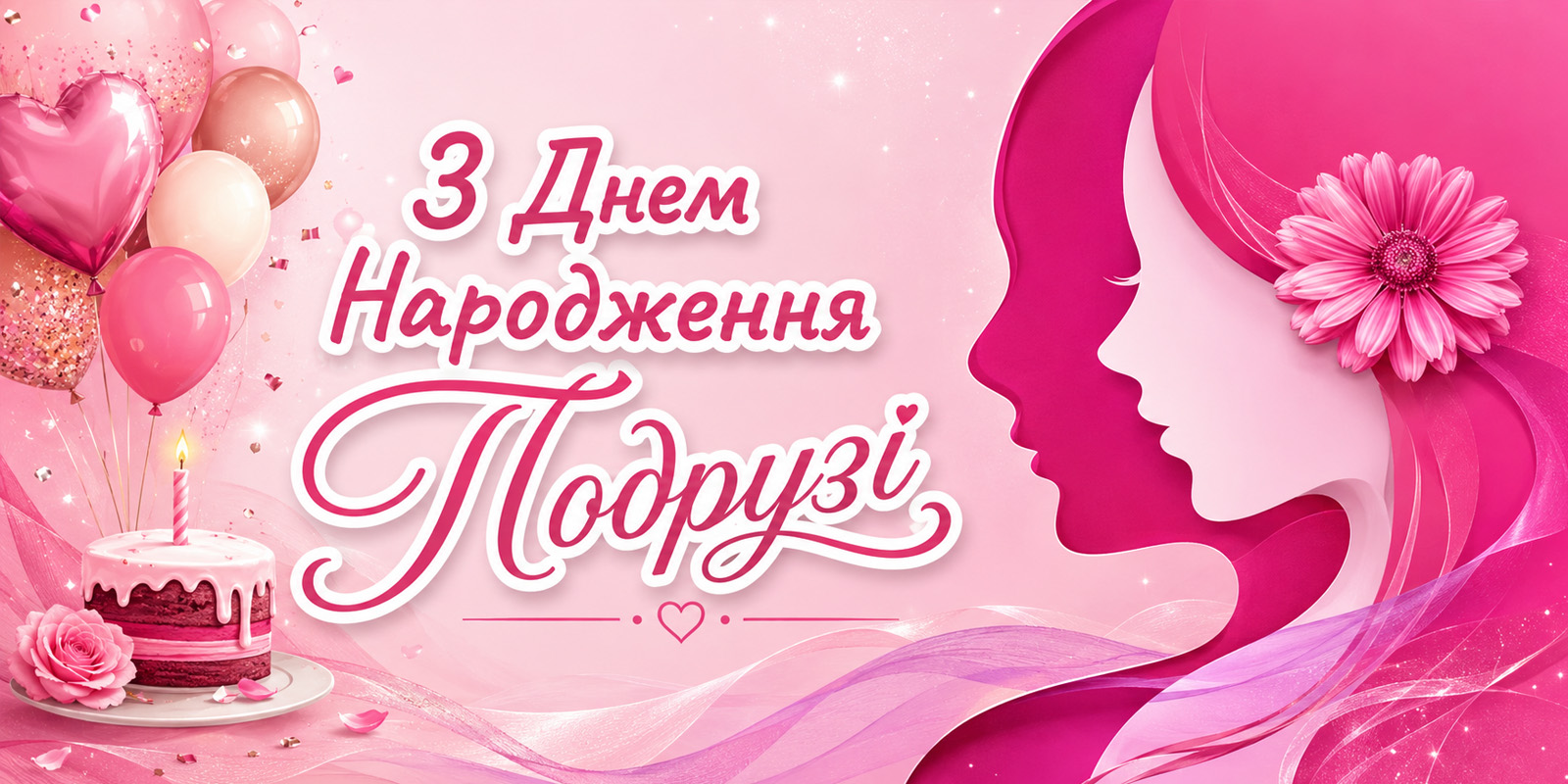 Привітання подрузі з Днем народження