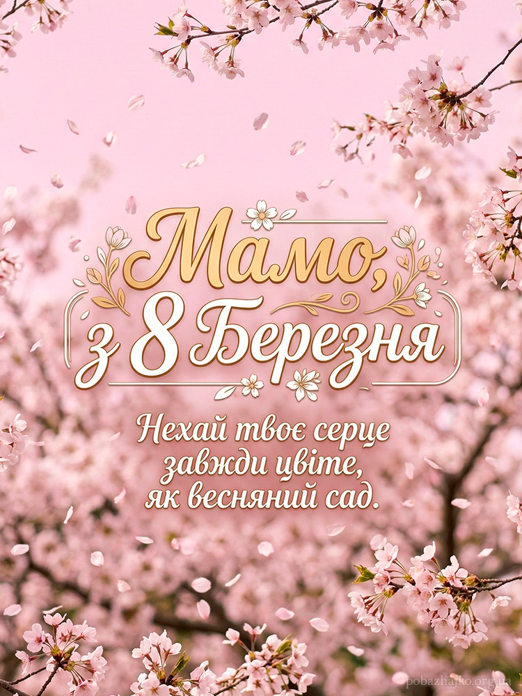 ніжне привітання з 8 березня мамусі
