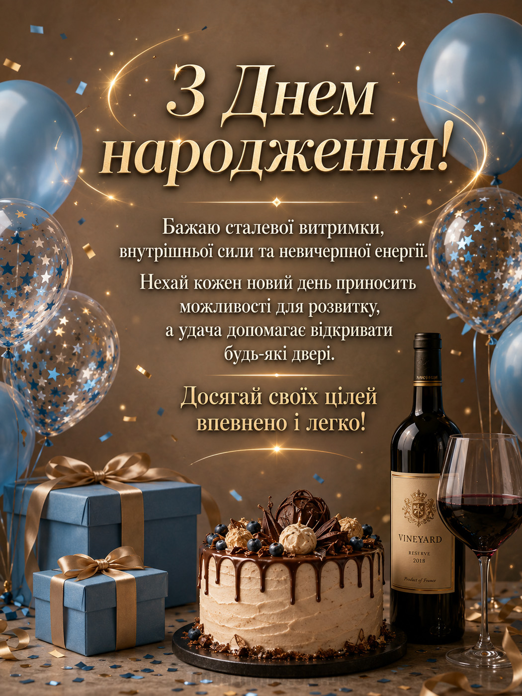привітання з днем народження чоловіку з тортом