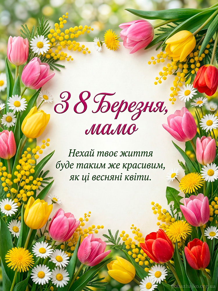 тюльпани з 8 березня для мами