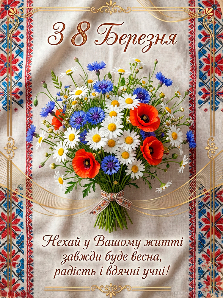 українське вітання для вчительки на 8 березня