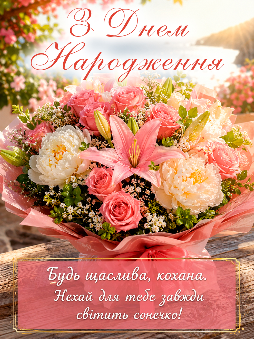 привітання від душі жінці на день народження