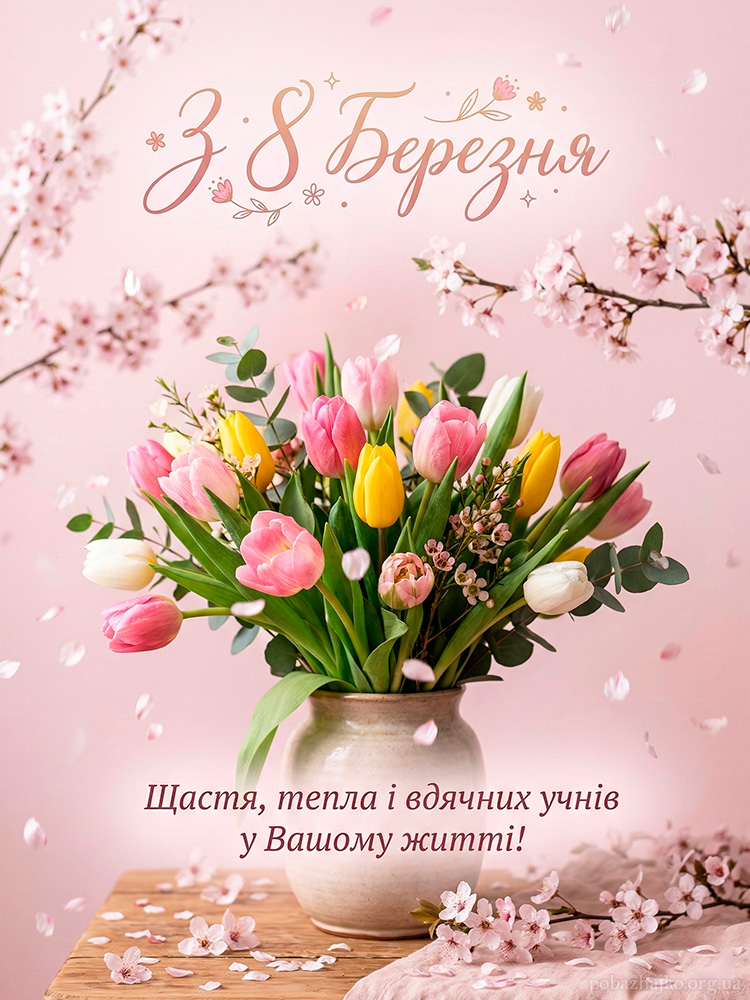 вдячних учнів, картинка з 8 березня вчительці