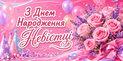 Привітання з Днем народження невістці