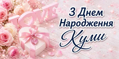 Привітання кумі з Днем народження
