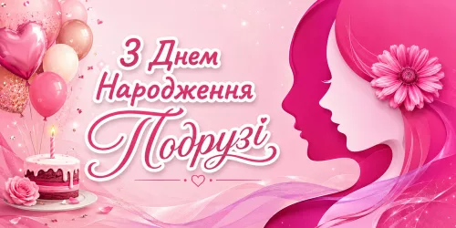 Привітання подрузі з Днем народження